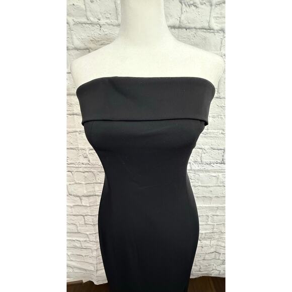 Jay Godfrey Sz 10 Black Folded Neck Open Shoulders Evening Gown Elegant‎ NWT - Picture 1 of 9